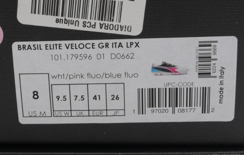 Diadora Brasil Elite Veloce GR ITA LPX Soccer Cleats Size 8 101.179596 01 D0662