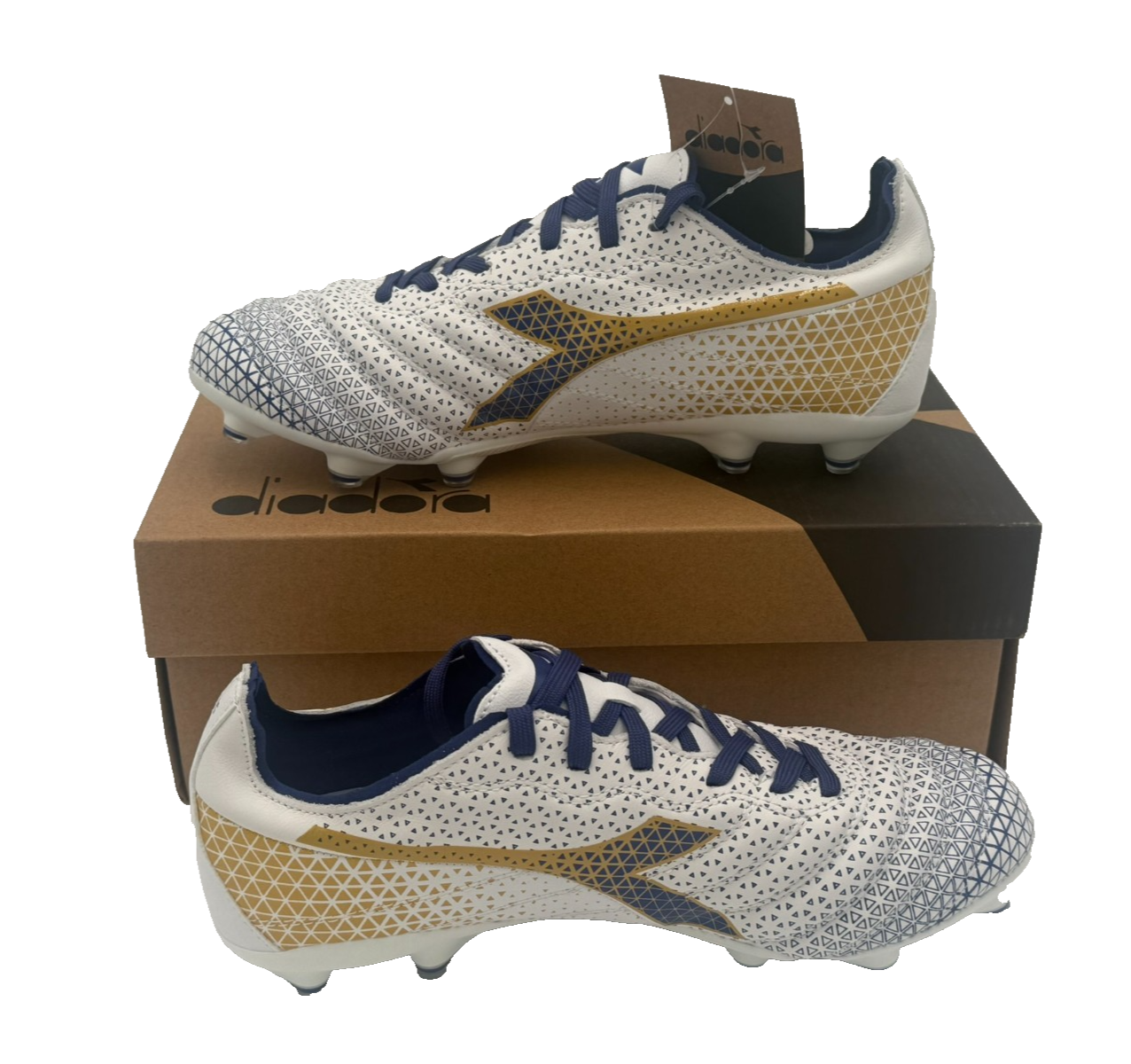 Diadora Brasil Elite GR LT LP12 Soccer Cleats Blue White D0953 Sz 7 NEW IN BOX