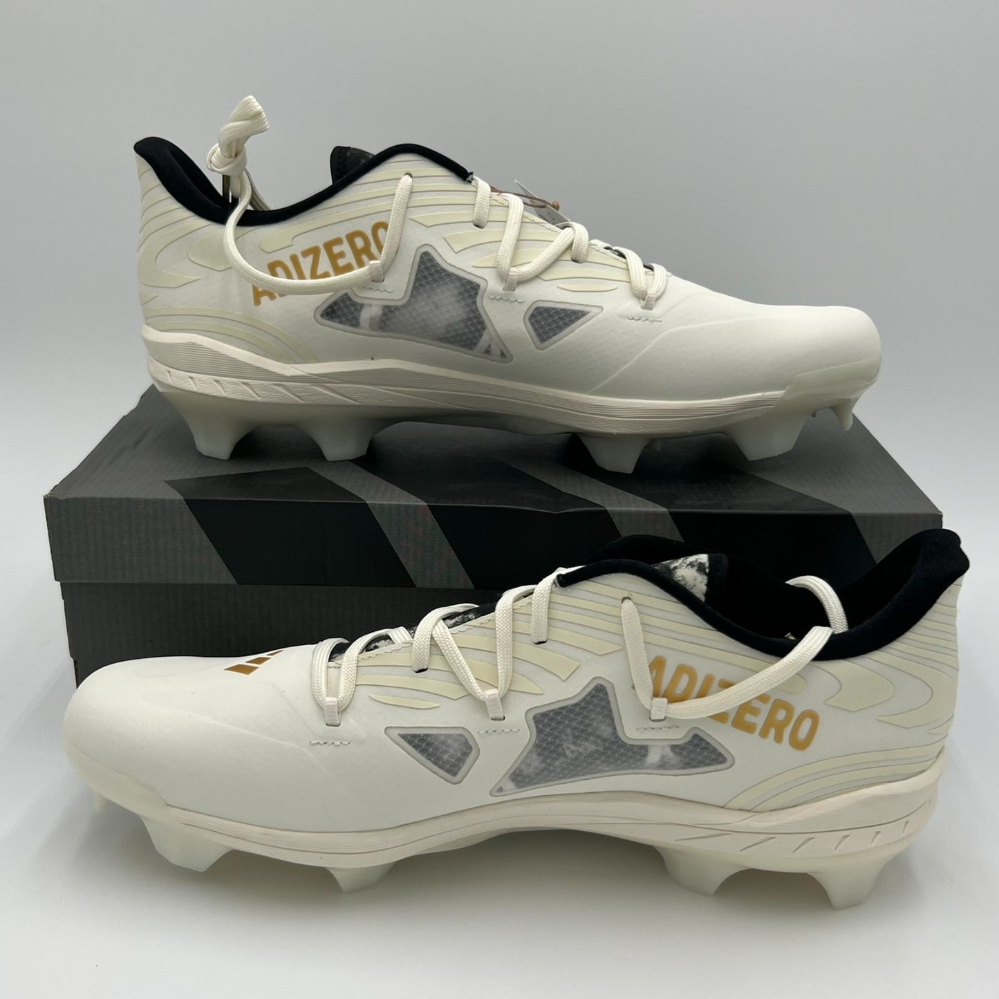 Adidas Adizero Afterburner 9 TPU Baseball Cleats Men’s Size 14 White Gold IG9618