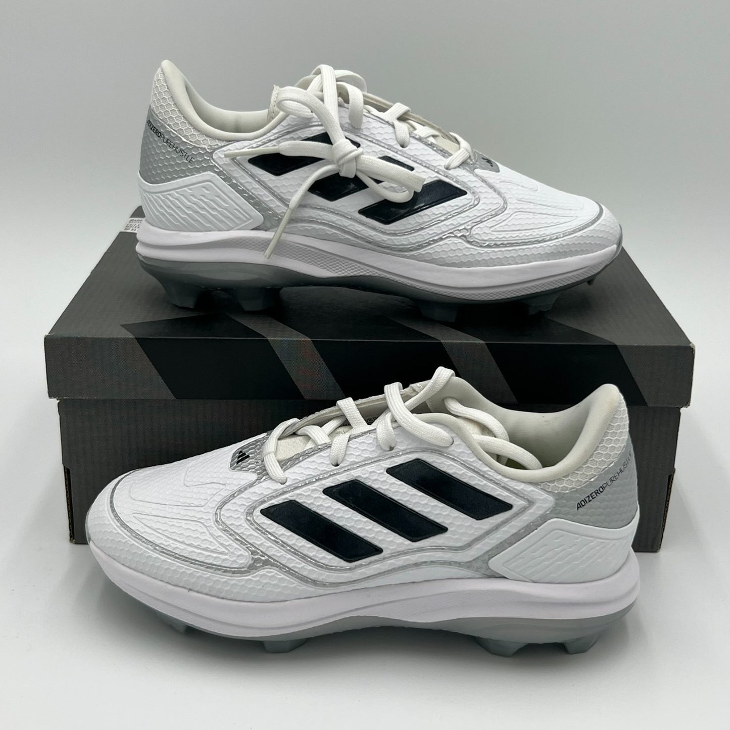 Adidas Adizero PureHustle 3 TPU K Softball Cleats Youth Size 3.5 White/B IF0611