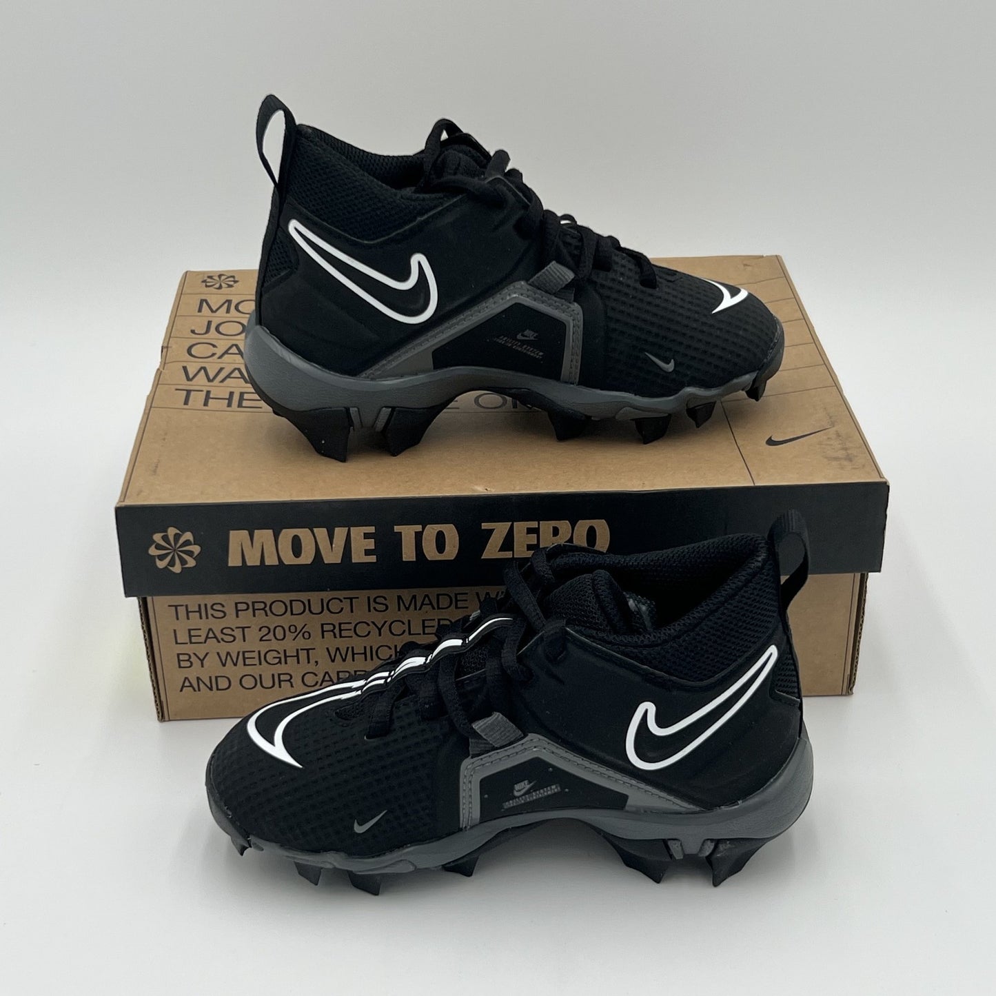 Nike Alpha Menace 3 Shark BG W Youth Football Cleats Size 10C Black CV0583-010