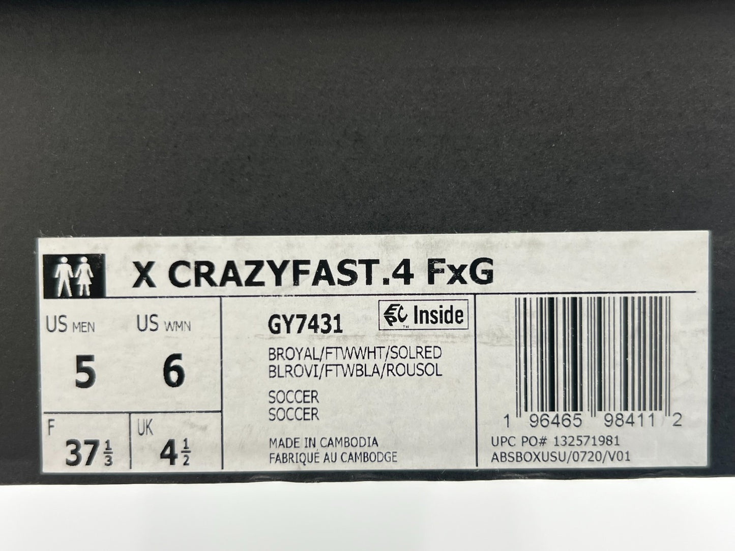 Adidas X CRAZYFAST.1 FG Marine Rush Pack Soccer Cleats GY7416 Mens Sz 6 /Women 7