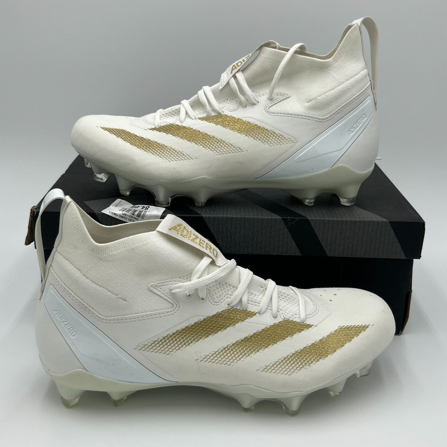 Adidas Adizero Impact+ Football Cleats Men’s Size 10.5 White Gold IG3457 New