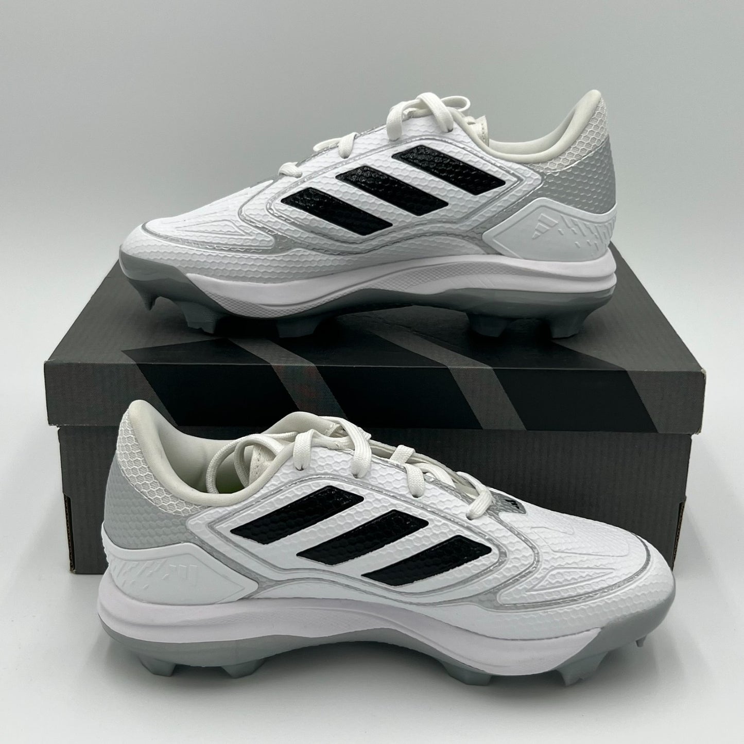 Adidas Adizero PureHustle 3 TPU K Softball Cleats Youth Size 3.5 White/B IF0611