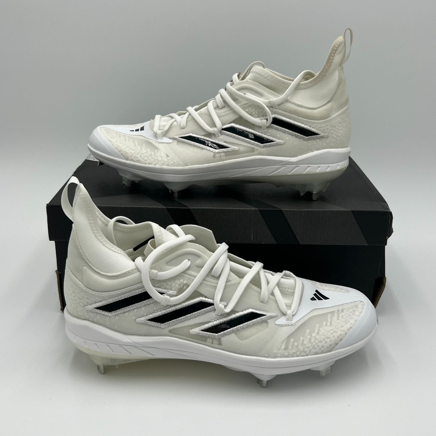 Adidas Adizero Afterburner 9 NWV Baseball Cleats Men’s Size 8 White Black ID1667