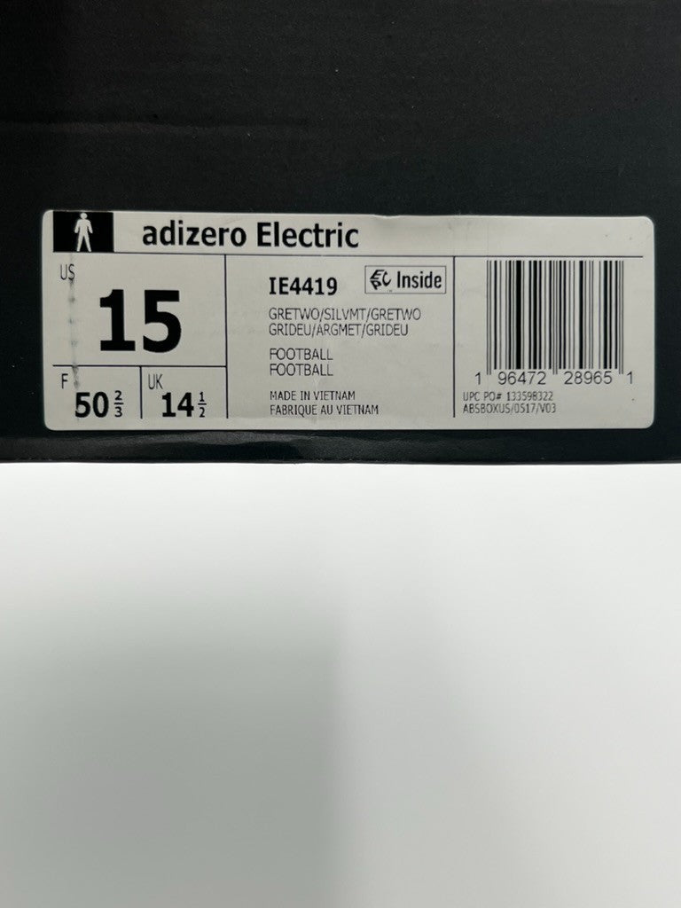 Adidas Adizero Electric Football Cleats Men’s Size 15 GraySilverMetallic IE4419