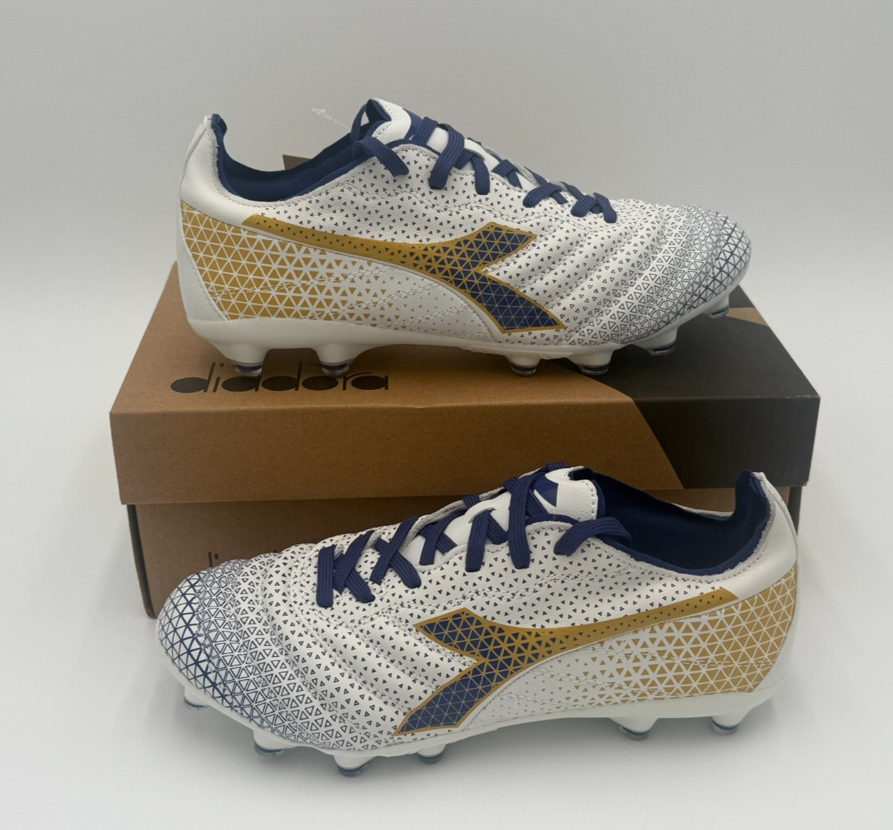 Diadora Brasil Elite GR LT LP12 Soccer Cleats Blue White D0953 Sz 7 NEW IN BOX