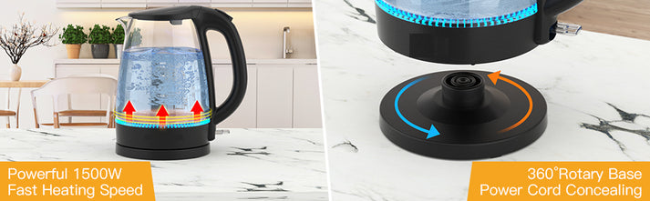 Enlite Fast Boiling Electric Glass Kettle