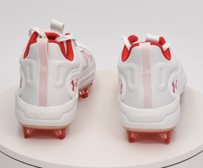 Under Armour UA Glyde MT TPU Women’s Softball Cleats White/Red 3024329-103