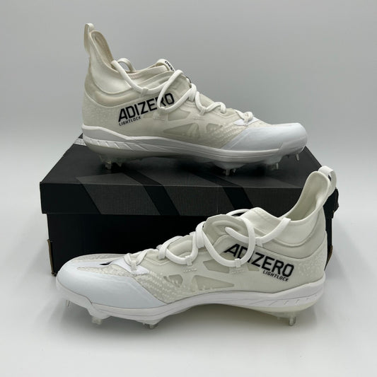 Adidas Adizero Afterburner 9 NWV Baseball Cleats Men’s Size 8 White Black ID1667