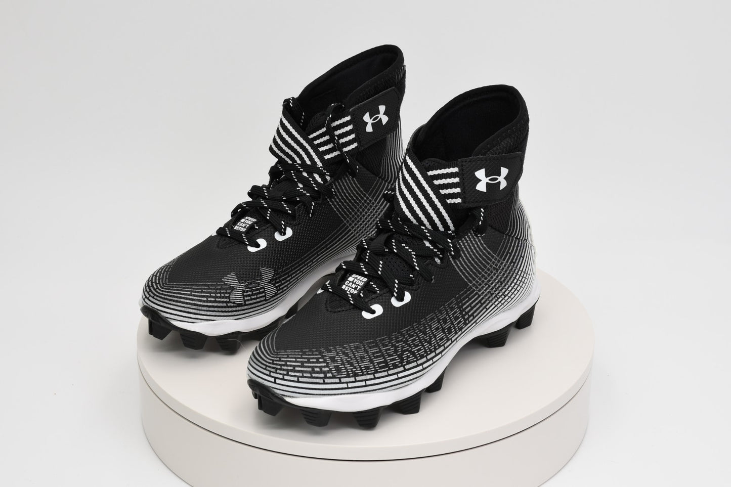 Under Armour UA Highlight Franchise JR Football Cleats Black/White 3023724-003