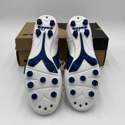 Diadora Brasil GR LT+ MDP Soccer Cleats Men’s Size 9 White/Navy C2433