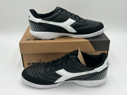 Diadora Calcetto GR LT ID Indoor Soccer Shoes Men’s Size 11.5 Black/White C0641