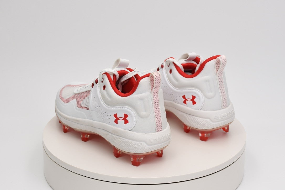 Under Armour UA Glyde MT TPU Women’s Softball Cleats White/Red 3024329-103