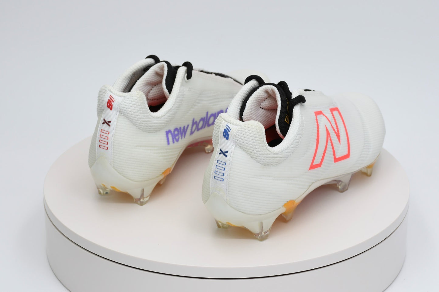 New Balance Burn X4 Lacrosse Cleats White Print Men’s Size 5.5 BURNLE4