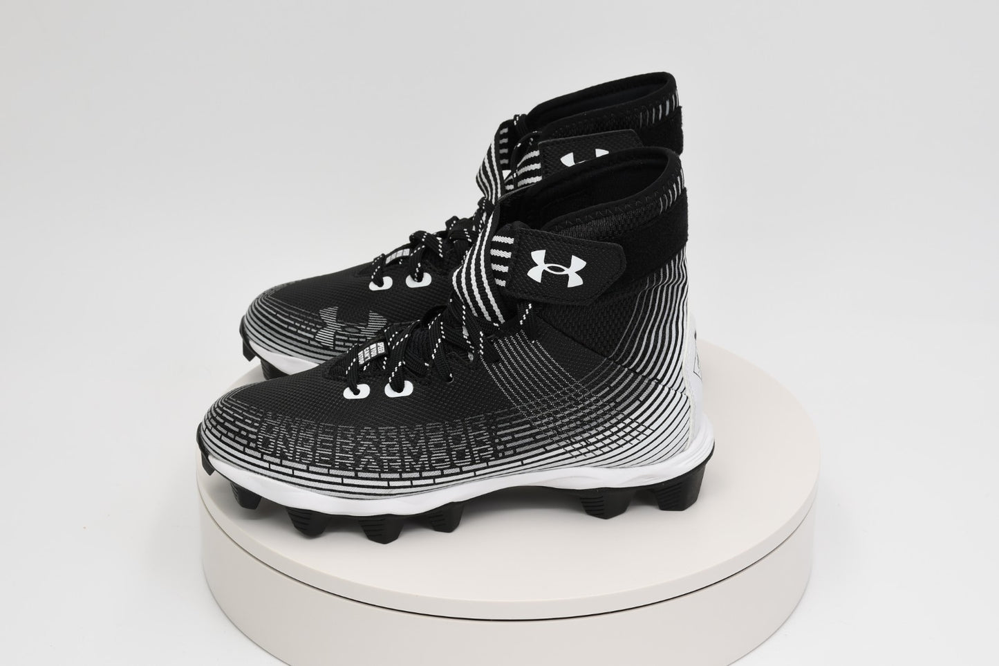 Under Armour UA Highlight Franchise JR Football Cleats Black/White 3023724-003