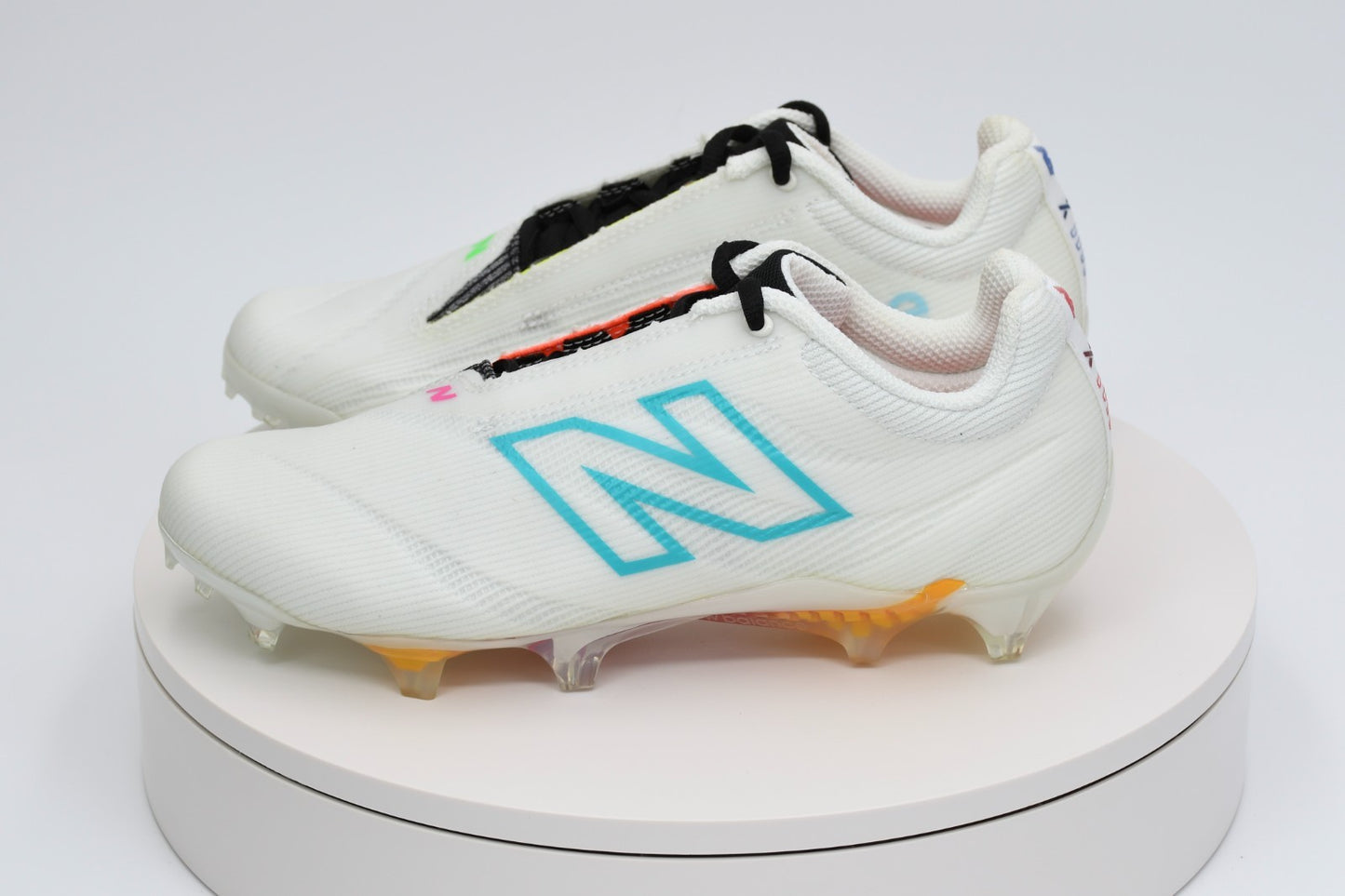 New Balance Burn X4 Lacrosse Cleats White Print Men’s Size 5.5 BURNLE4