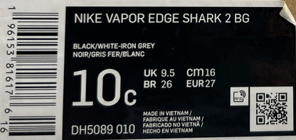 Nike Vapor Edge Shark 2 BG Football Cleats Youth Size 10C Black DH5089-010