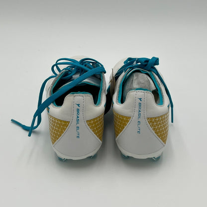 Diadora Women's 7.5 Brasil Elite GR LT W LP12 Soccer Cleats White/Blue D0955