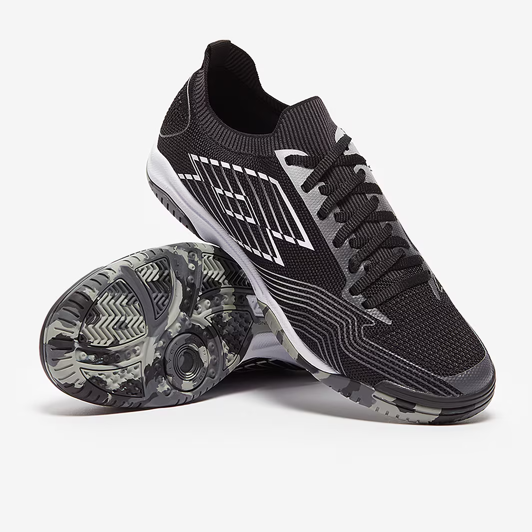 Lotto Tacto 250 ID Indoor Soccer Shoes Black/White/Cool Gray Unisex CN2164575SW