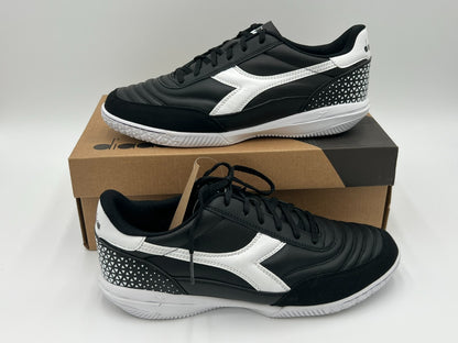 Diadora Calcetto GR LT ID Indoor Soccer Shoes Men’s Size 11.5 Black/White C0641