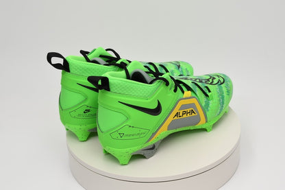 Nike Alpha Menace Pro 3 Football M 11.5 Green Strike/Black Cleats FB8442-303