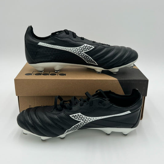 Diadora Brasil Elite GR LT LP12 Soccer Cleats Men’s Size 9.5 Black/White