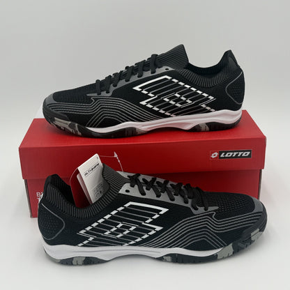 Lotto Tacto 250 ID Indoor Soccer Shoes Black/White/Cool Gray Unisex CN2164575SW