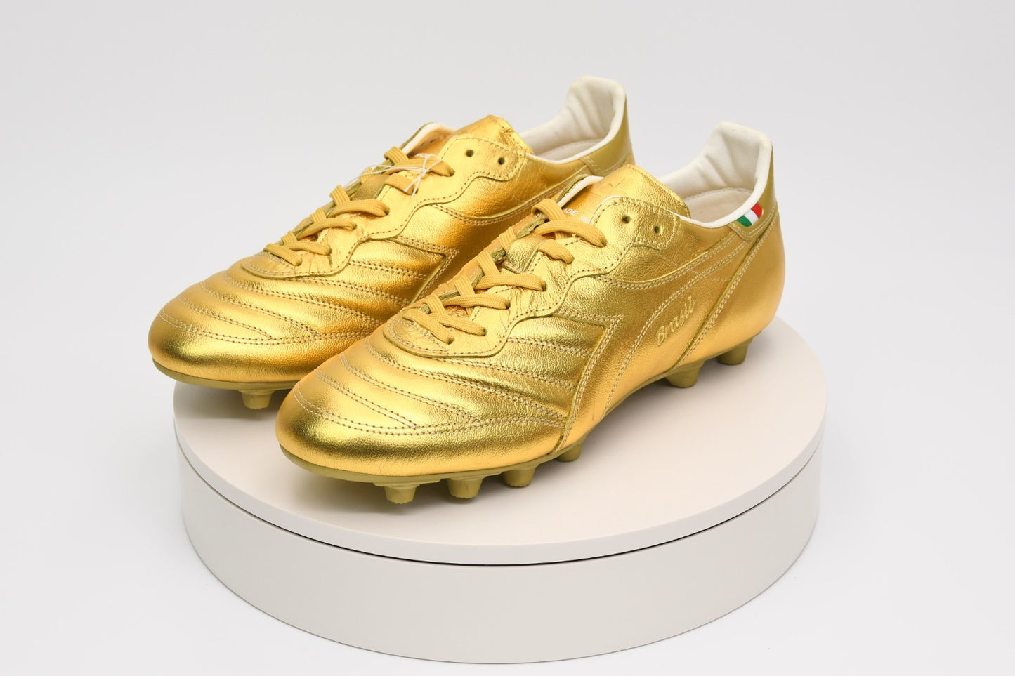 Diadora Brasil Italy OG LT+ MDPU Soccer Cleats Gold Brown 101.178029 01 85002