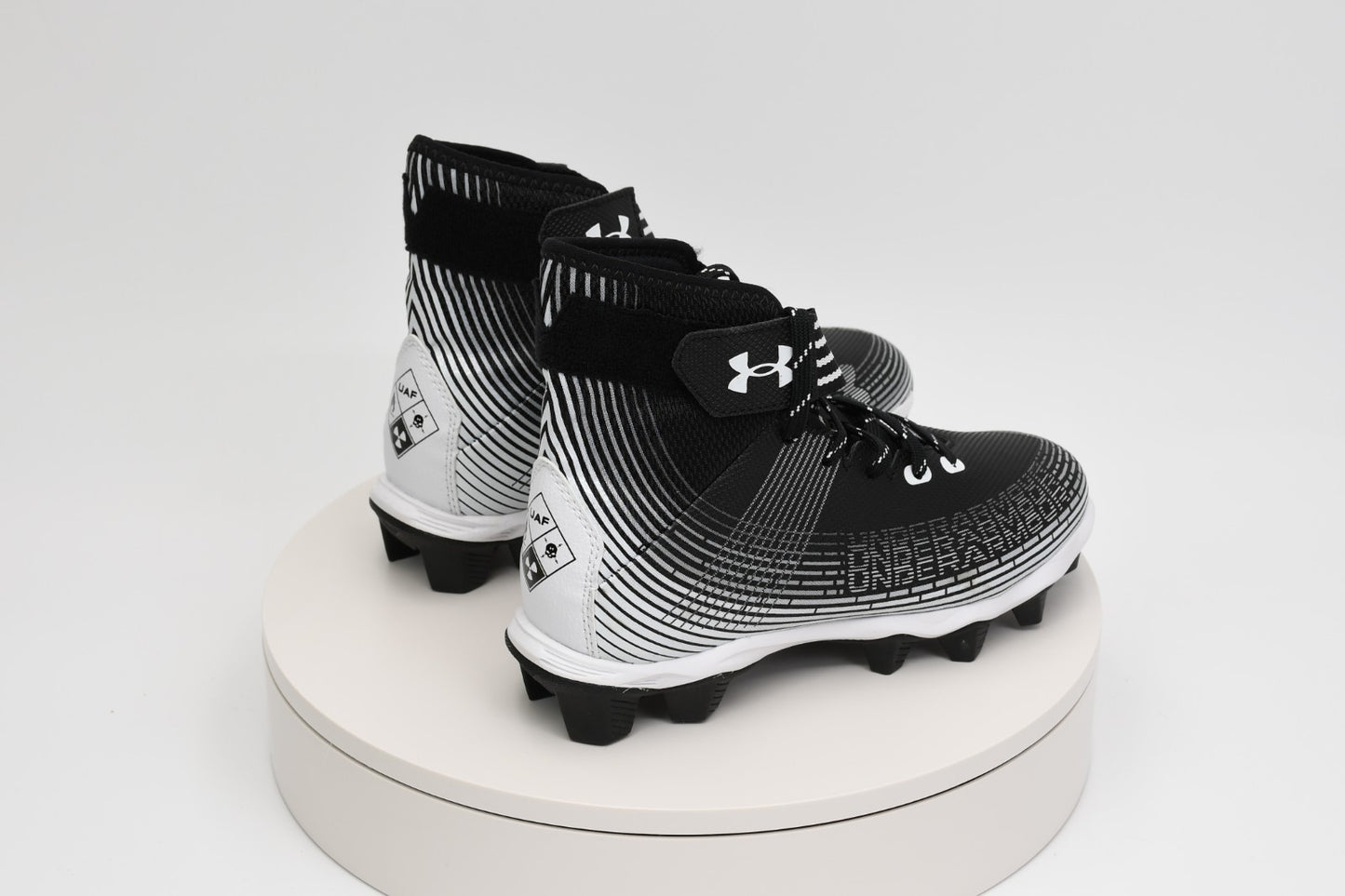 Under Armour UA Highlight Franchise JR Football Cleats Black/White 3023724-003