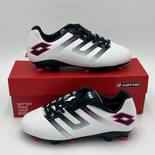 Lotto Maestro 700 IV FG JR Kids’ Soccer Cleats Junior Size 5.5 White 214607-B6E
