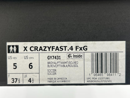Adidas X CRAZYFAST.1 FG Marine Rush Pack Soccer Cleats GY7416 Mens Sz 6 /Women 7