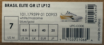 Diadora Brasil Elite GR LT LP12 Soccer Cleats Blue White D0953 Sz 7 NEW IN BOX