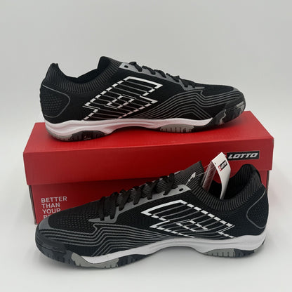 Lotto Tacto 250 ID Indoor Soccer Shoes Black/White/Cool Gray Unisex CN2164575SW