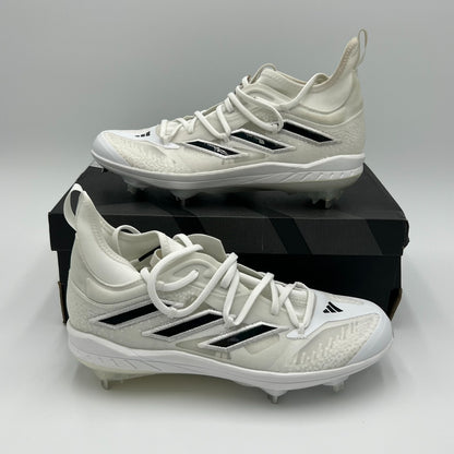 Adidas Adizero Afterburner 9 NWV Baseball Cleats Men’s Size 8 White Black ID1667