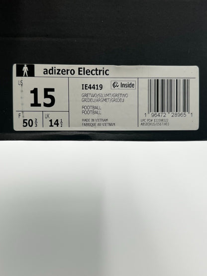 Adidas Adizero Electric Football Cleats Men’s Size 15 GraySilverMetallic IE4419