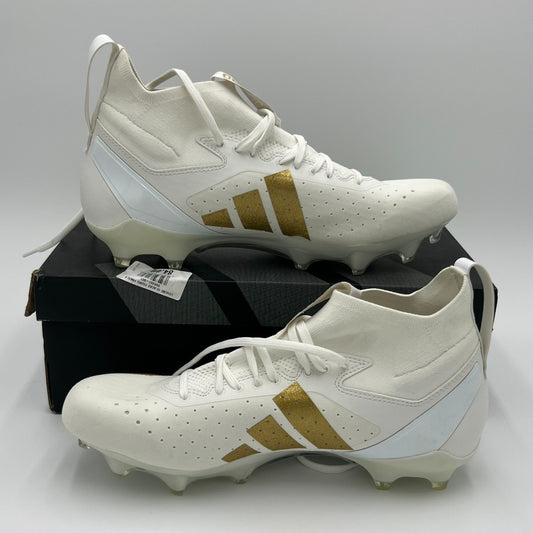 Adidas Adizero Impact+ Football Cleats Men’s Size 10.5 White Gold IG3457 New