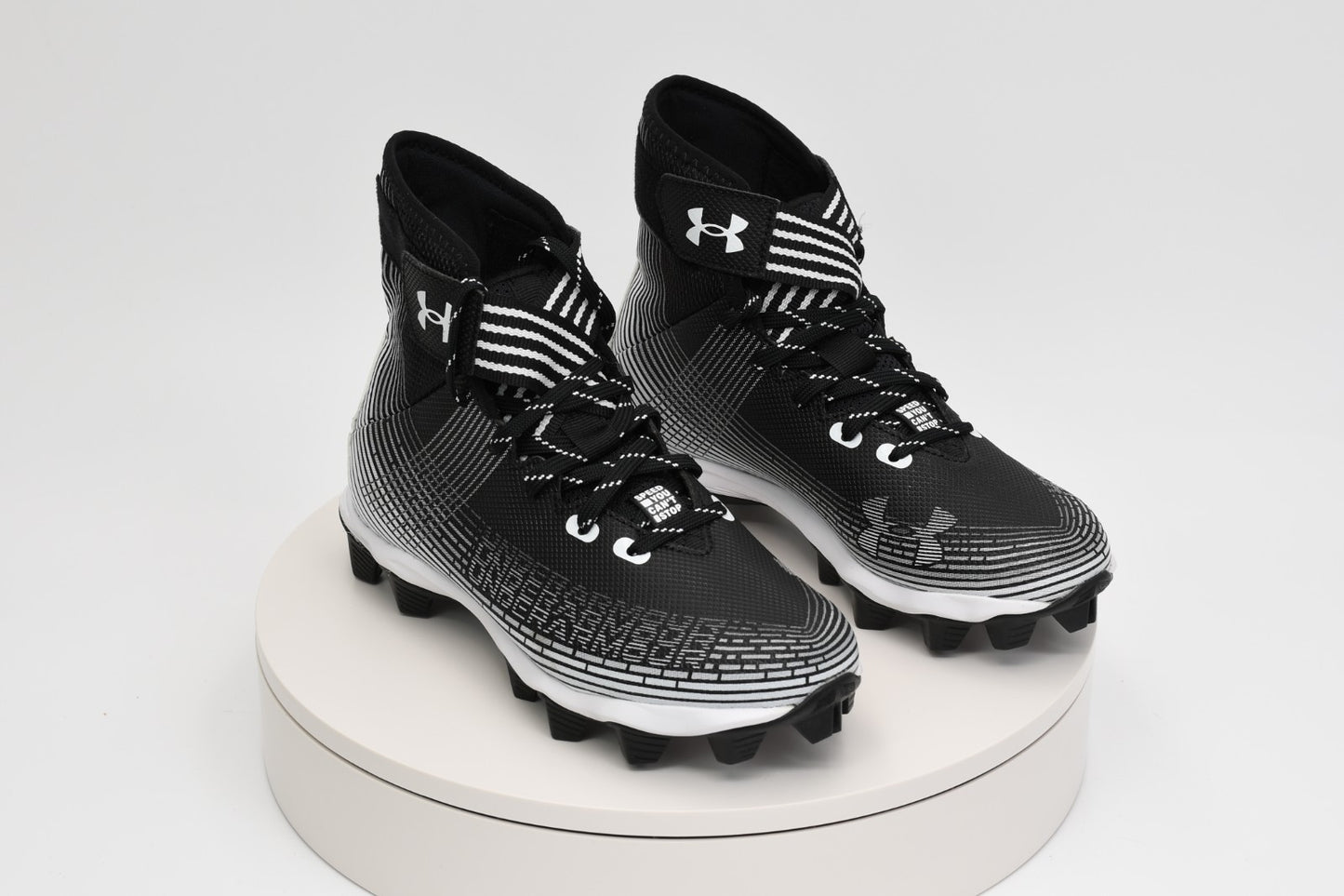 Under Armour UA Highlight Franchise JR Football Cleats Black/White 3023724-003
